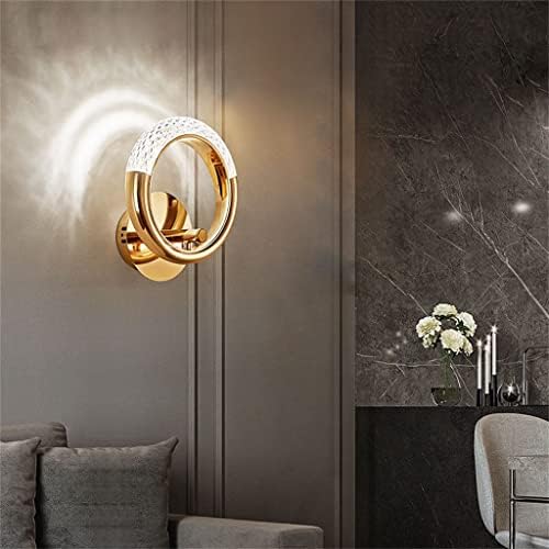 FZZDP Lâmpada de parede de cristal iluminação LED Gold Living Bedroom Bedance Staer