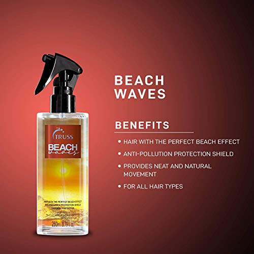 Truss Beach Waves - Spray de estilo de texturização para cabelos para obter o efeito de onda de praia