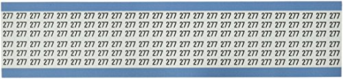 Pano de vinil reposicionável Brady WM-277-PK, preto em números sólidos, placa de marcador de arame