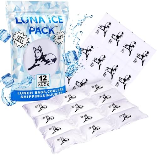 Pacote de gelo de gel de gelo Luna - gelo seco para transporte de alimentos congelados, lancheiras e ferimentos