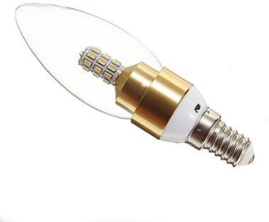 E14 3W 30X3014SMD 210-240LM 2700-3500K Bulbo de vela LED de luz branca quente quente