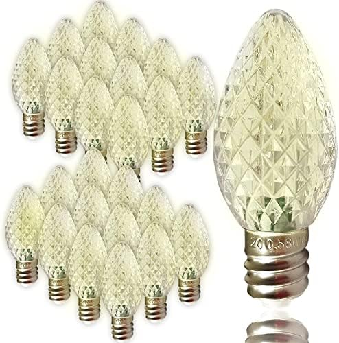 Bulbos de candelabra led de 25 pacote de lâmpadas e12 Base C7 Lâmpadas de Natal LED Bulbos decorativos E12 Bulbos