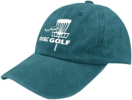 Hat Disc Golf With Basket e Frisbee Baseball Caps for Men Graphic Denim Hats Ajustável