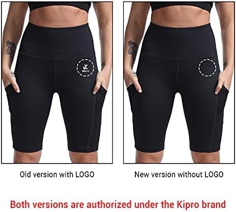 Shorts de ioga kipro para mulheres shorts de moto de cintura alta com bolsos treinos atléticos correndo