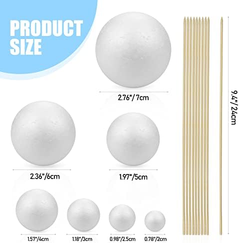 Fansunta Solar System Project Kit, Planet Model Crafts inclui 14 bolas de esferas de poliestireno de tamanho