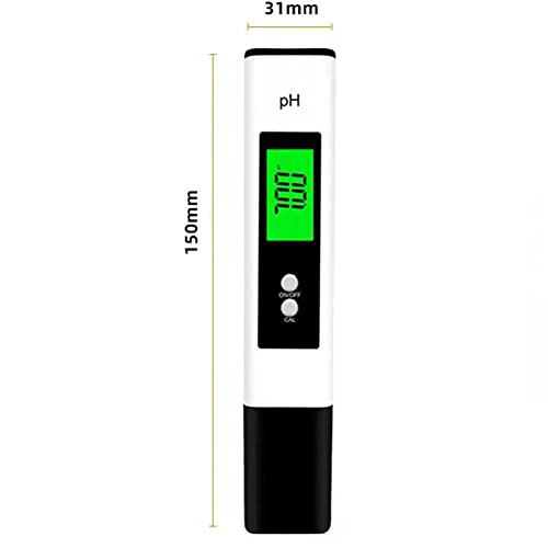Medidor de pH fwknb para água, caneta de testador de pH digital 0,01 Medidor de pH de tamanho de bolso de alta