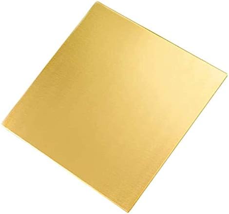 Lucknight Sheet Placa de Brass Superior, boa plasticidade, boa soldabilidade, 2,5mmx100mmx100mm, tamanho: 2,5mmx150mmx150mm placa de latão