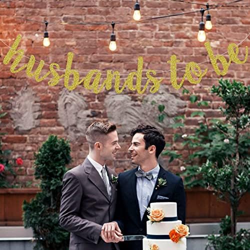 Maridos para serem banner, chuveiro de casamento gay, noivado, suprimentos de decorações de letreiros de despedida