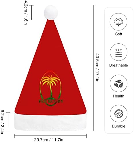 Palmeiras em jamaica coloras chapéu de natal chapéus de santa decorações de árvore de natal decoração