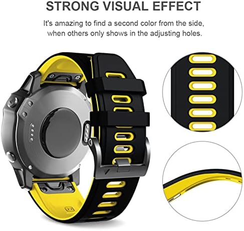 Bneguv Sport Silicone Smart Watch Bracelet Strap for Garmin Fenix ​​6x 7 7x 3HR 935 945 ABORDAÇÃO S60