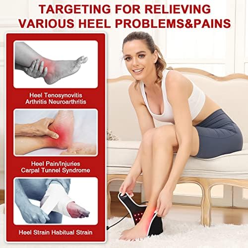 Terapia com luz vermelha para alívio da dor no tornozelo, 660nm e 850nm LED LED Light Therapy com modo de timer