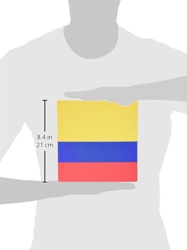 3drose LLC 8 x 8 x 0,25 polegadas Mouse Pad, bandeira de Colômbia, listras horizontais de ouro/amarelo/azul/vermelho