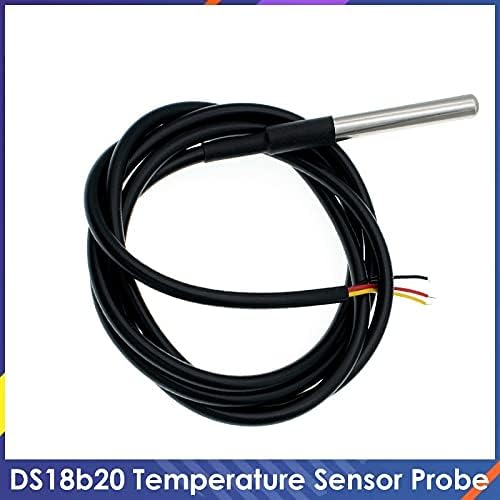 Zym119 10pcs Pacote de aço inoxidável DS18B20 Sonda de temperatura Sensor de temperatura 18b20