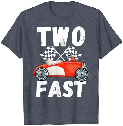 Two Fast 2 Curious Racing Racing 2nd Aniversário Camiseta de pit de carros de pit de carro