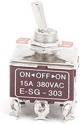 X-Dree AC380V 15A 9 Terminais de parafuso 3pdt On-off-on Toggle Switch Red (Aс380-V 15A 9 Terminali a Vite 3pdt On-off-on Interruttore Bistabile Rosso