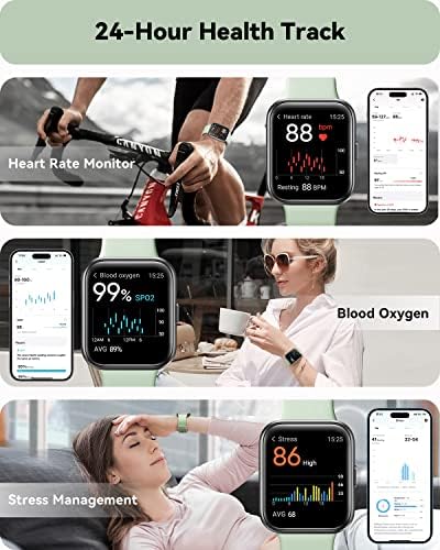 Relógio inteligente do enomir com Bluetooth Call Smart Watch For Men Mulheres [Alexa embutido] 1.7 'Touch Fitness