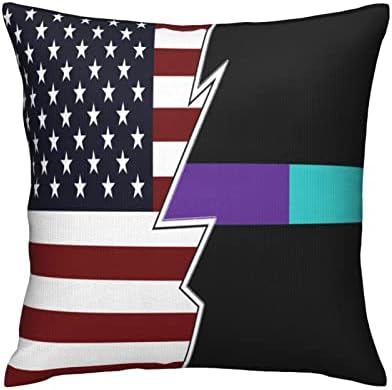 Lifangmi Ripped Style American e fino Purple-Tee-Line Bandle Throw Pillow Tampa