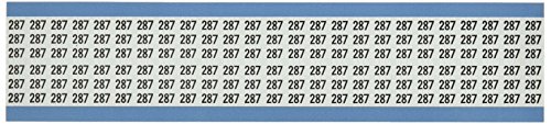 Pano de vinil reposicionável Brady WM-287-PK, preto em números sólidos, placa de marcador de fio
