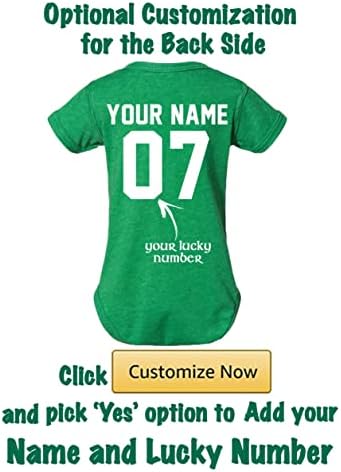 Camisas do dia de São Patrício de Babies - Adicionar Nome e Número - Algodão Jerseys