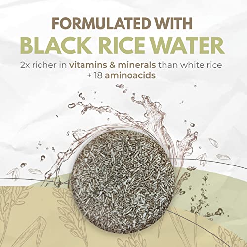 Airnex Black Rice Water Shampoo Bar - Mistura proprietária de água de arroz fermentada, óleo de argan e manteiga