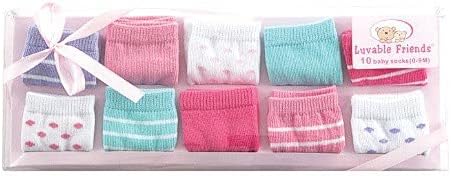 Conjunto de presentes de meias de bebês de 10 pares de 10 pares