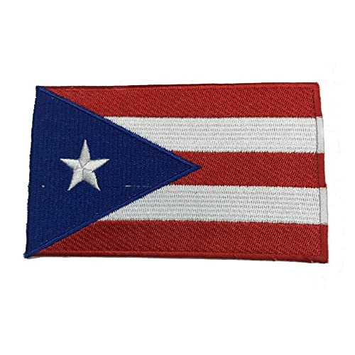 Bandeira genérica de Porto Rico, ferro bordado em patch costurar em emblemas nacionais pequenos
