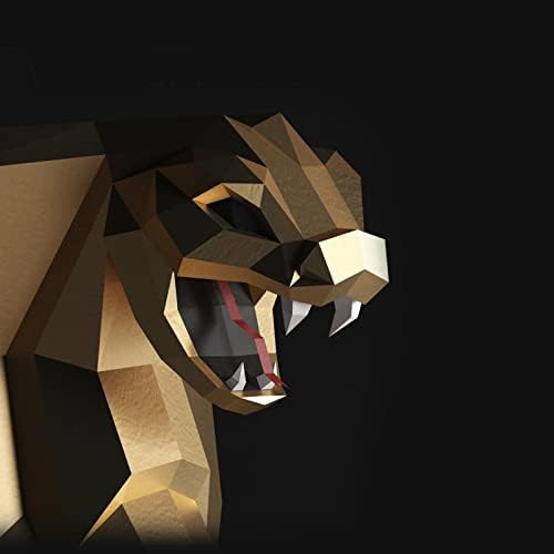 Wll-DP King Cobra 3D Modelo Criativo Modelo de Papel Diy Troféu Origami Puzzle Decoração caseira Ornamentos