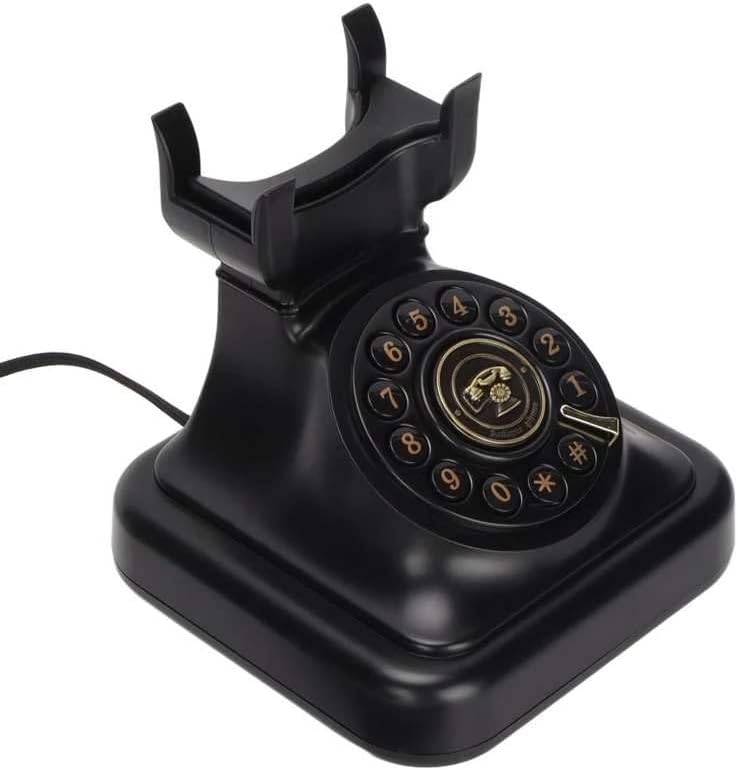 N/A Retro Follline Telefone European Antigo estilo com fio Desktop Fixed Flored Phone para decoração
