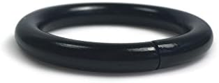 1 O-ring soldado preto banhado de 4,5 mm de espessura o anéis de couro hardware artesanal 10 pacote