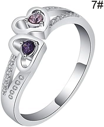 Jóias Ladies Ring Diamond Crystal Love Day Engagement