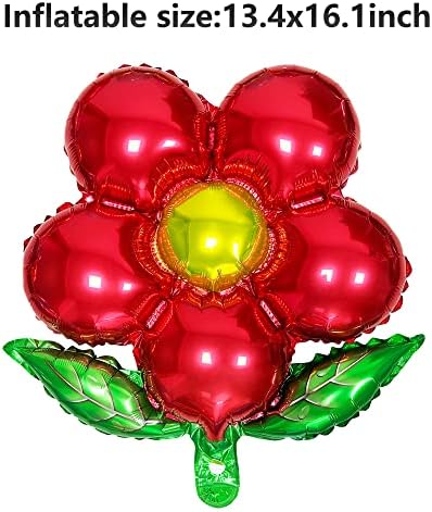16pcs festival alumínio flor alumínio balão misturado decoração de festa de flores para casamento chá de