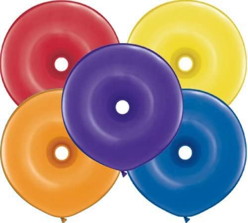 PMU 16 polegadas Geo Donut Balloons Radiant Jewel Veltment Latex PKG/50