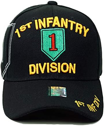 Oficial militar dos EUA licenciado bordado Hat Hat do Exército Veterano Divisão Baseball Capinho de
