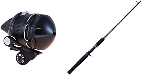 Zebco Omega Pro Spincast Fishing Reel e Rhino Tough Fishing Rod Bundle