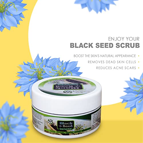 Esfroço facial herbal de sementes pretas herbogânicas | Limpeza, rejuvenesce e nutre a pele | Scrub