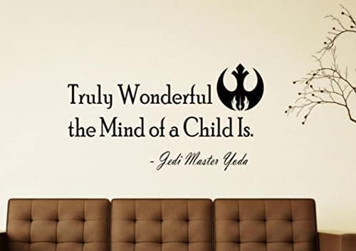 Verdadeiramente maravilhoso A mente de uma criança é decalque de parede Jedi mestre sinalização