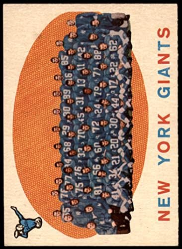 1959 TOPPS 133 GIANTS EQUIPE LISTA NEW YORK GIANTS-FB NM+ GIANTS-FB