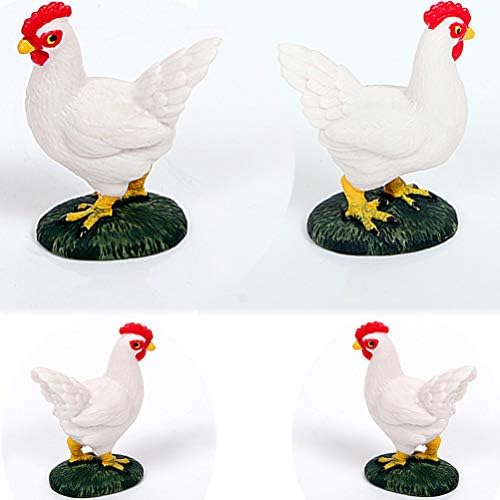 Holibanna brinquedos em miniatura frango figura 2pcs galo de galo decorativo estatuetas ornamento de animal