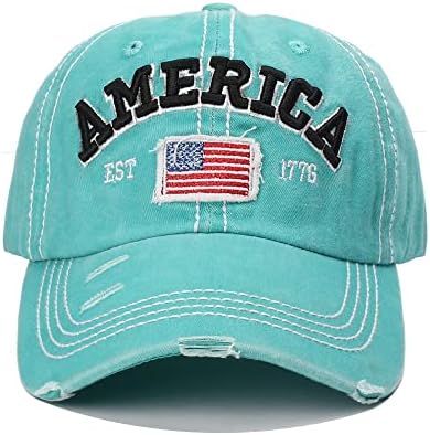 America USA EAGLES FLAGE EST 1776 Cap Hat Breakable Ball Cap boné de beisebol Tamanho ajustável para homens