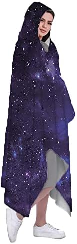 Aurora borealis cobertor com capuz, atmosfera requintada Solar Starry Sky Sky Calming Night Image, usado para
