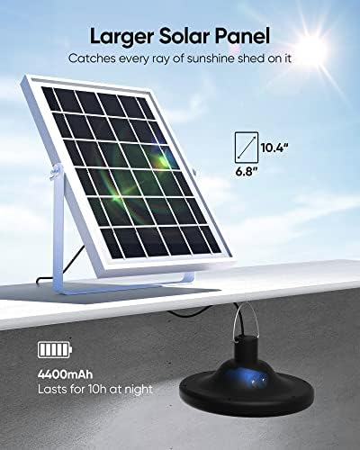 Luzes pendentes solares do sensor de movimento de jackyleled, 4 modos Luzes de galpão à prova d'água Uso