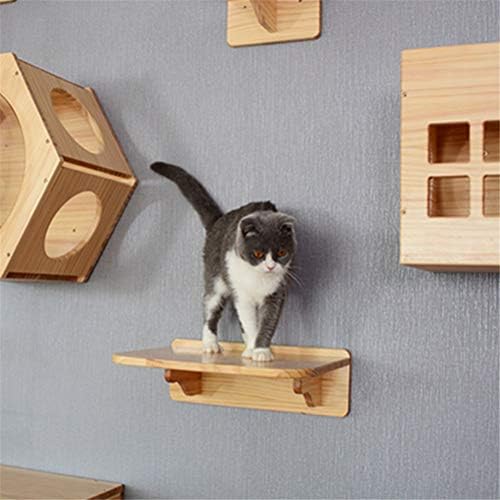 Tonpop gato escalada moldura de animais de estimação Casa da árvore de madeira Plataforma de jumping Diy Pet Furniture