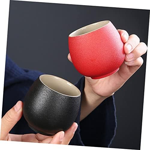 CIIEEO Black Pottery Tea Cup de presentes MatchA Conjunto de chá vintage Conjunto de chá chinês Copo