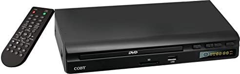 Coby DVD Player | 2,0 canal som surround | Função completa remota | DVD Compact Player com entradas USB e SD