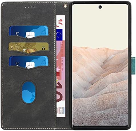 Tampa de flip de diário de Mavis para o Google Pixel 6A Case Cartlet com porta -cartas, Caso de fechamento