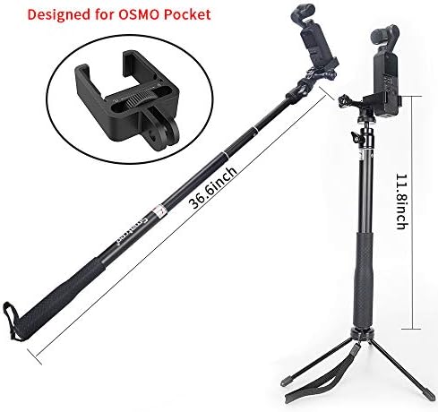 Smatree Telescópio Selfie Stick com suporte de tripé compatível com DJI Osmo Pocket 2/Osmo Pocket/GoPro Hero