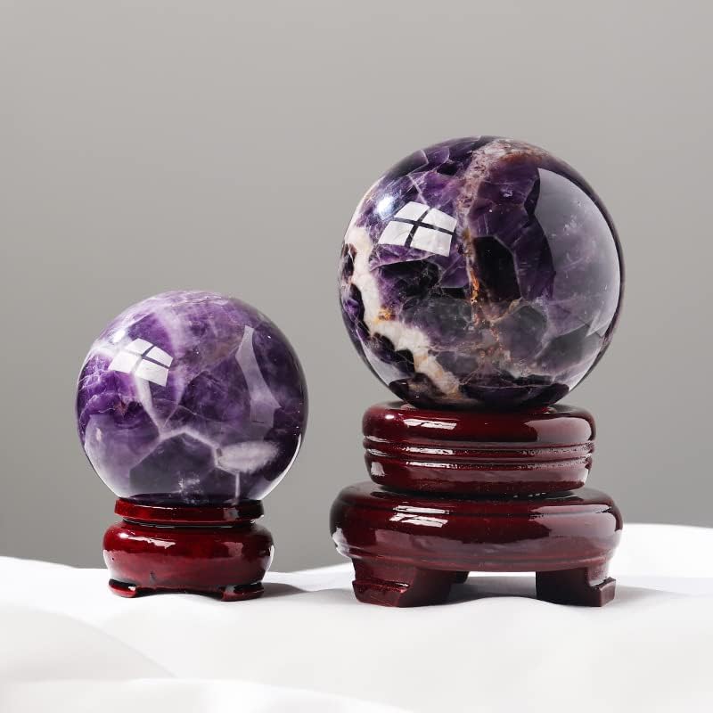 Manhai 1pc 200g/300g/500g de quartzo natural sonho de cristal ametha cura de bola de ametista esfera