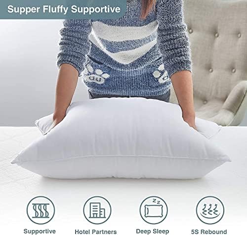 Almofadas de cama ACANVA para dormir 2 pacote, alternativa de microfibra cheia de capa natural para a pele,
