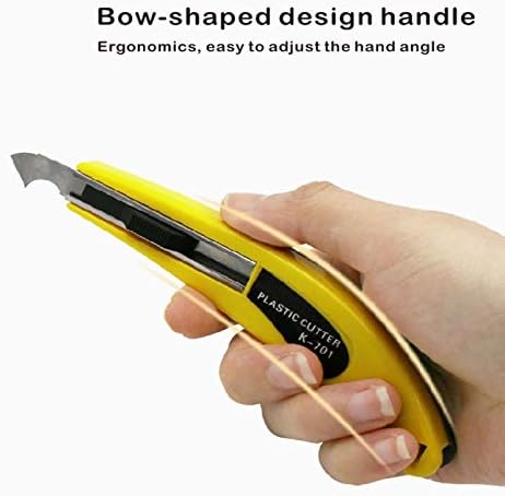 Ferramenta de faca de cortador de chapas de acrílico Plexiglass, com uma alça curva, é mais conveniente de usar.