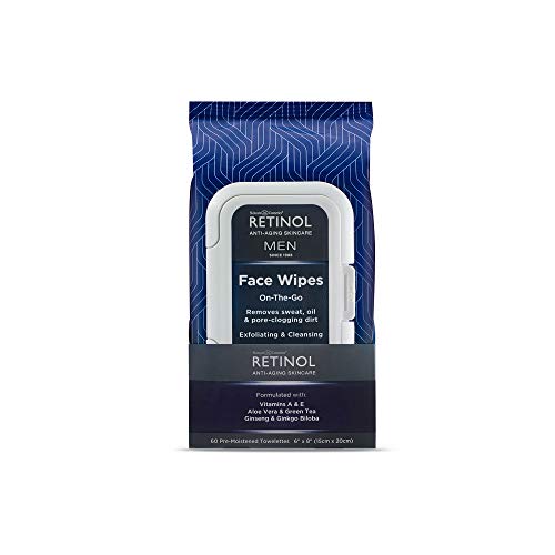 Imagem do produto Retinol Men Wipes faciais Toalhetas de limpeza antienvelhecimento + soro facial anti-rugas